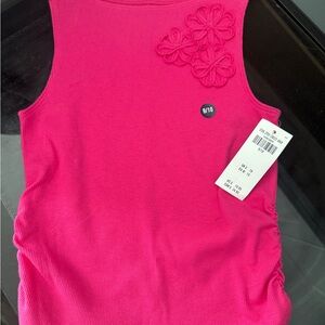 Abercrombie Kids Fuchsia Tank Top with Floral Detail